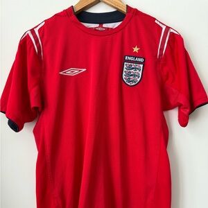 Vintage England National Team Umbro Home Jersey | 2004–2006 | Size Small